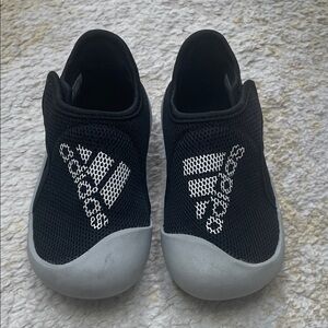 Adidas Black and Gray Mesh Slip-Ons